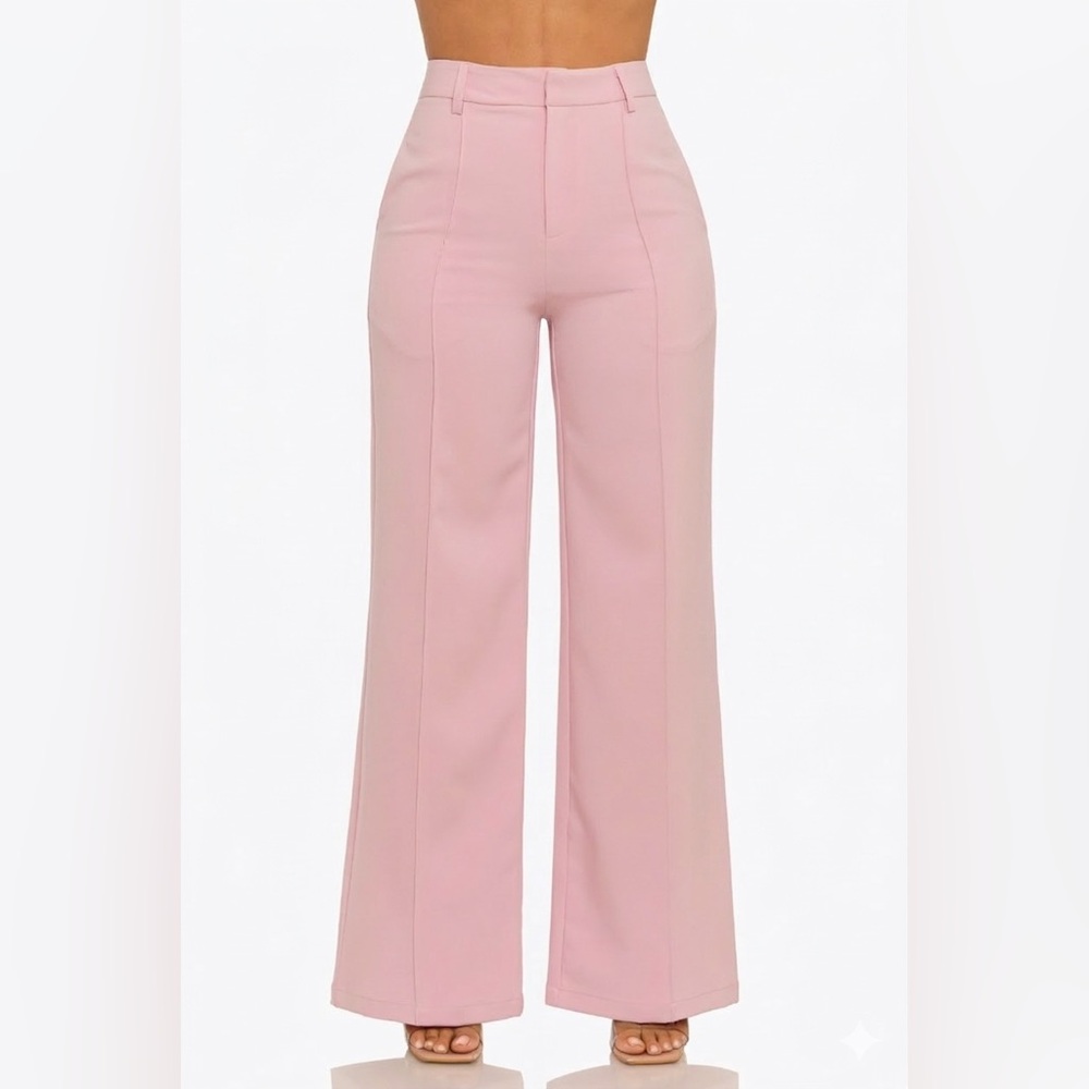 Straight Leg Pintuck Trouser Pants - Cien